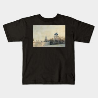 Church in Winter Estate Kids T-Shirt